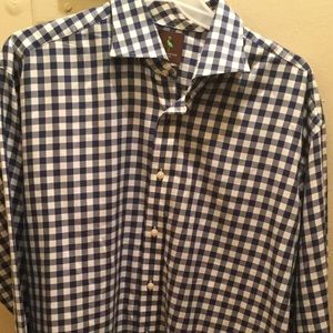TailorByrd Blue and white XL 100% Cotton Shirt